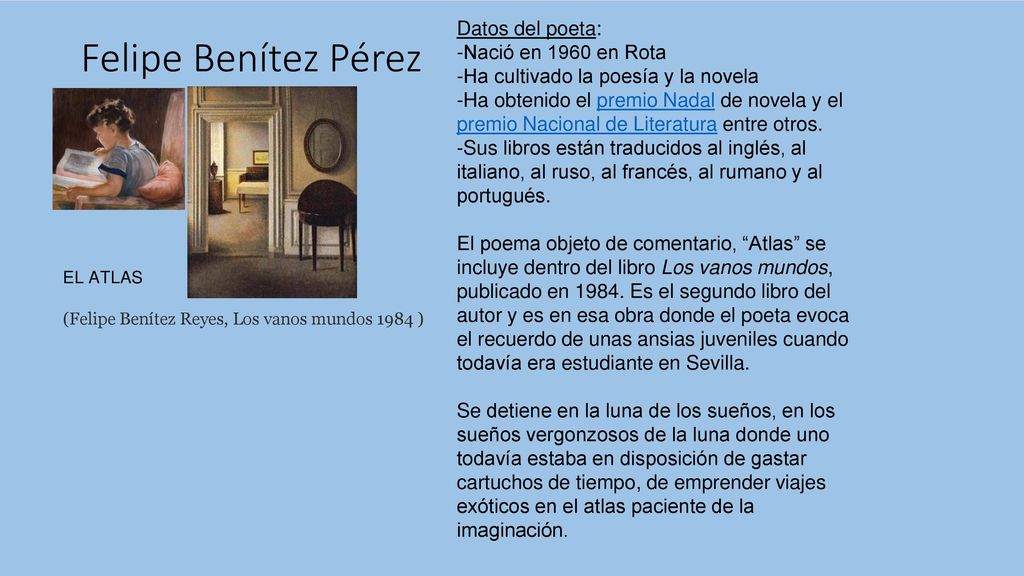 Felipe Benítez Pérez Datos del poeta: -Nació en 1960 en Rota