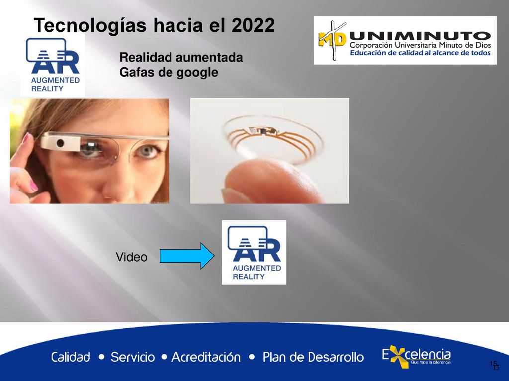 Tecnologías hacia el 2022 Realidad aumentada Gafas de google Video 15