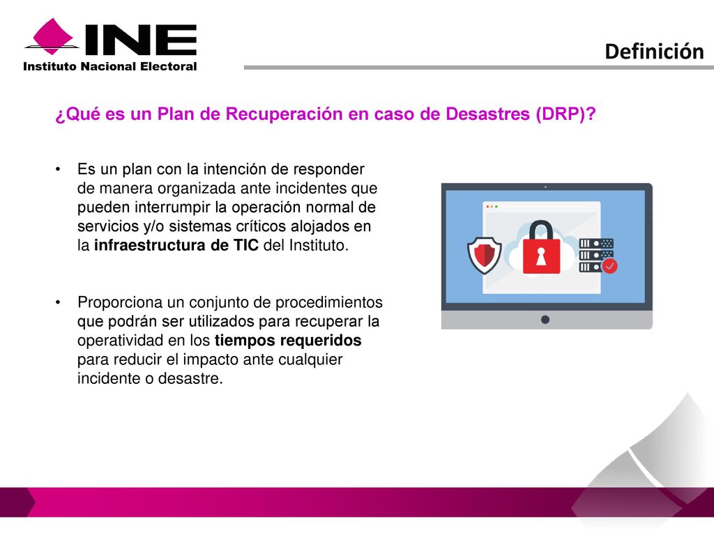 Definición ¿Qué es un Plan de Recuperación en caso de Desastres (DRP)