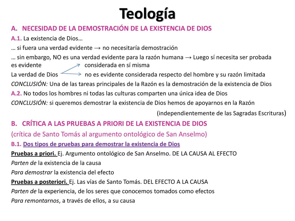 Teología NECESIDAD DE LA DEMOSTRACIÓN DE LA EXISTENCIA DE DIOS