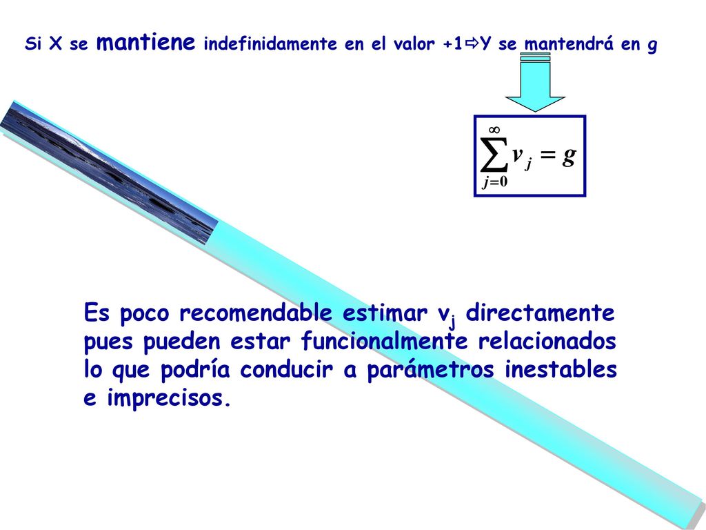 Si X se mantiene indefinidamente en el valor +1Y se mantendrá en g