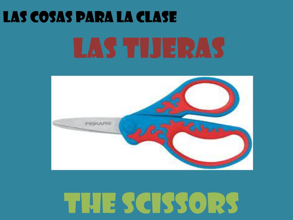 Las cosas para la clase las tijeras the scissors