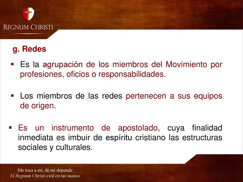 Los miembros de las redes pertenecen a sus equipos de origen.
