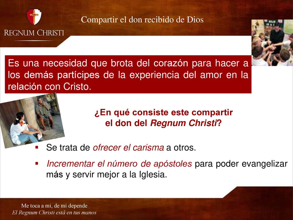 ¿En qué consiste este compartir el don del Regnum Christi