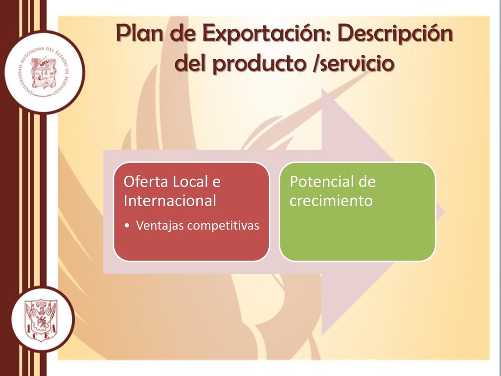 Plan de Exportación: Descripción del producto /servicio