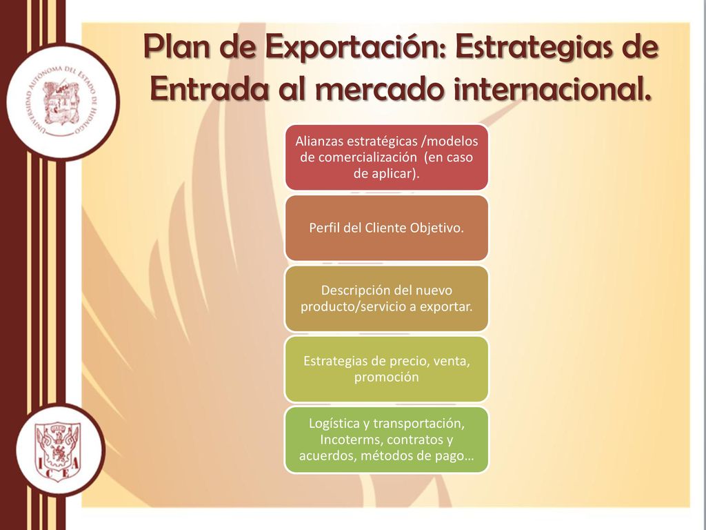 Plan de Exportación: Estrategias de Entrada al mercado internacional.