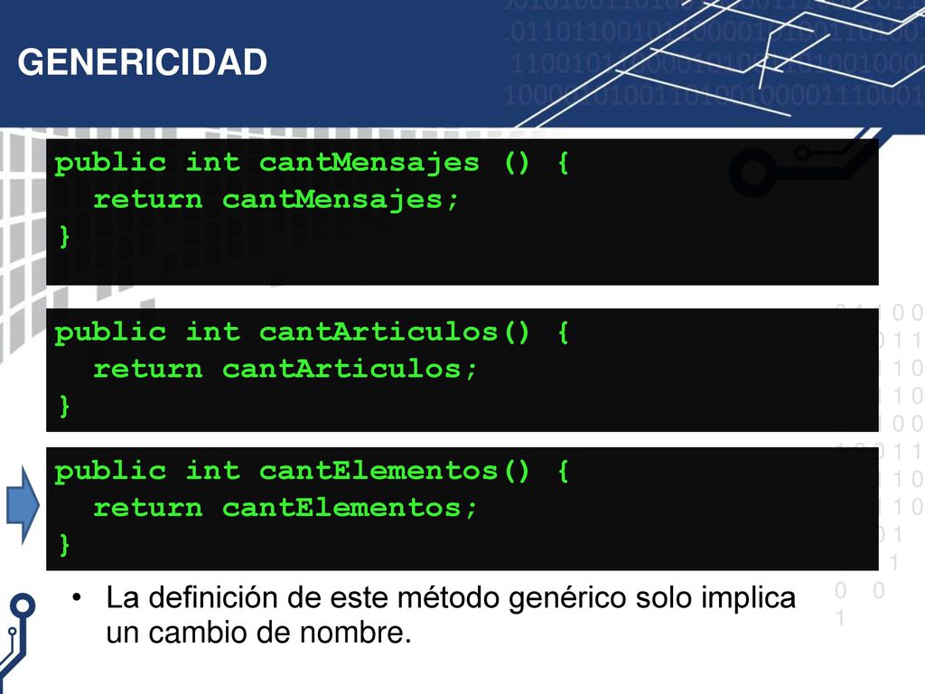 GENERICIDAD public int cantMensajes () { return cantMensajes; }