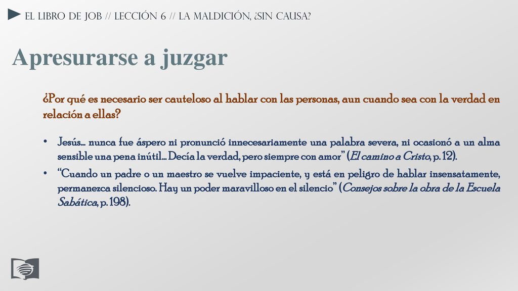 El libro de Job // Lección 6 // La maldición, ¿sin causa