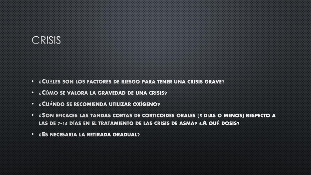 Crisis ¿Cuáles son los factores de riesgo para tener una crisis grave