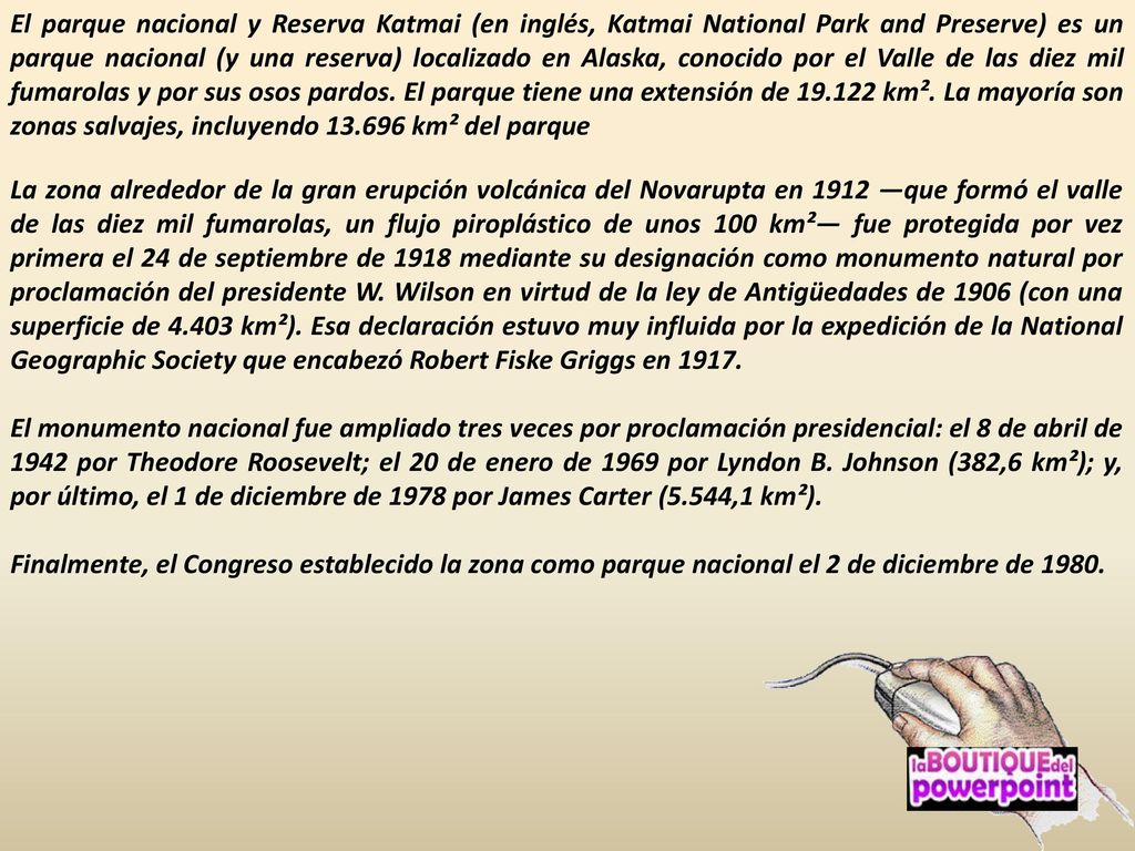 El parque nacional y Reserva Katmai (en inglés, Katmai National Park and Preserve) es un parque nacional (y una reserva) localizado en Alaska, conocido por el Valle de las diez mil fumarolas y por sus osos pardos. El parque tiene una extensión de km². La mayoría son zonas salvajes, incluyendo km² del parque