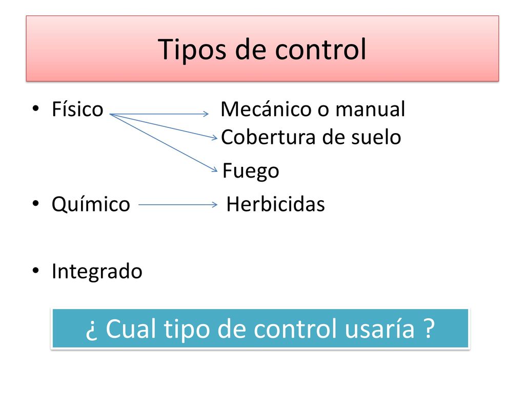 ¿ Cual tipo de control usaría