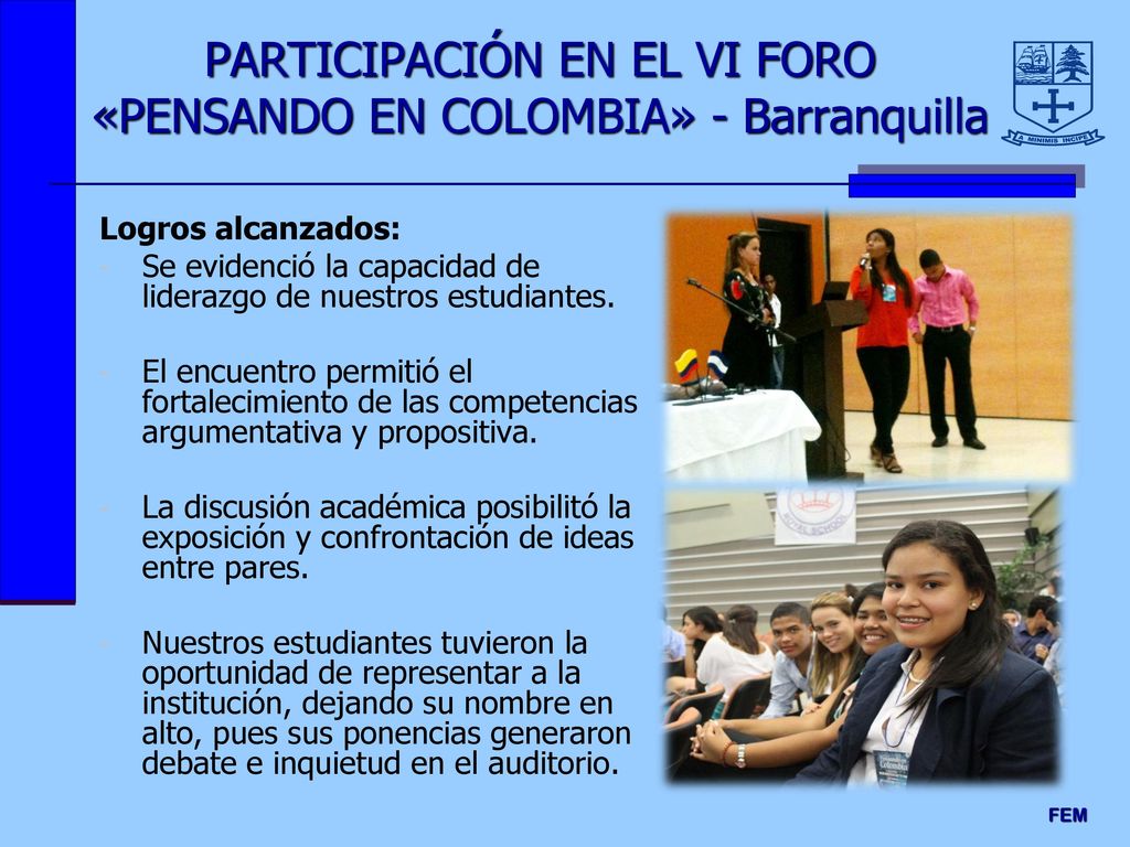 PARTICIPACIÓN EN EL VI FORO «PENSANDO EN COLOMBIA» - Barranquilla