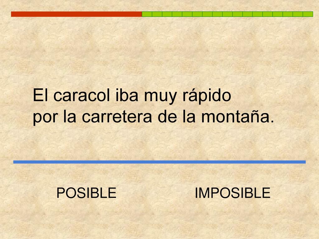 El caracol iba muy rápido por la carretera de la montaña.