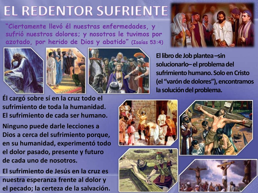 Ciertamente llevó él nuestras enfermedades, y sufrió nuestros dolores; y nosotros le tuvimos por azotado, por herido de Dios y abatido (Isaías 53:4)