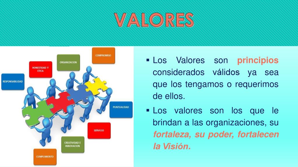 VALORES Los Valores son principios considerados válidos ya sea que los tengamos o requerimos de ellos.