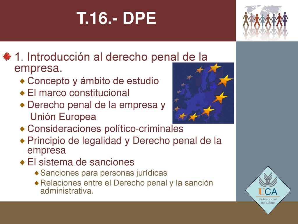 T.16.- DPE 1. Introducción al derecho penal de la empresa.