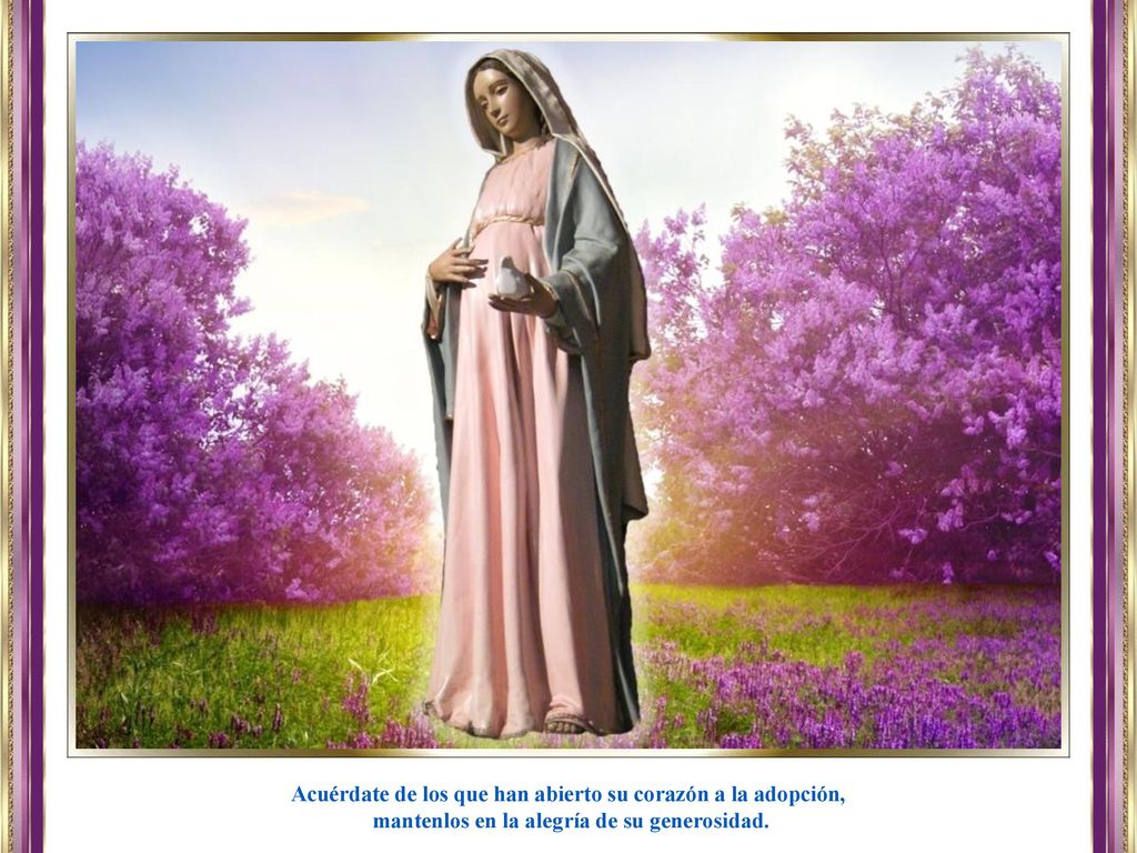 Acuérdate de los que han abierto su corazón a la adopción,
