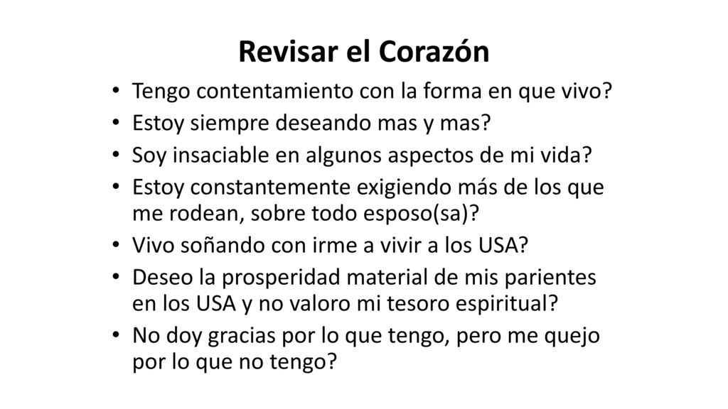 Revisar el Corazón Tengo contentamiento con la forma en que vivo