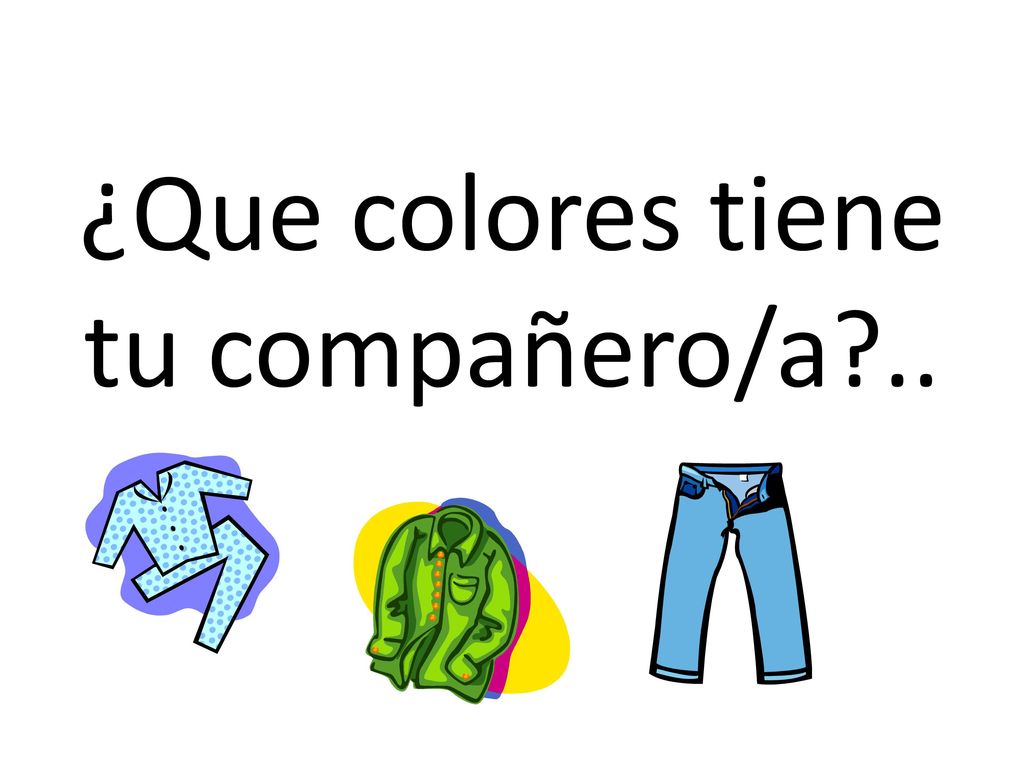 ¿Que colores tiene tu compañero/a ..