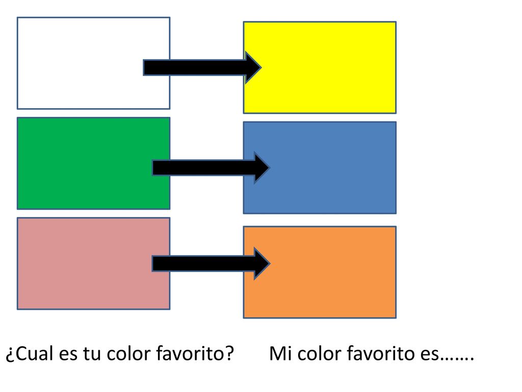 ¿Cual es tu color favorito Mi color favorito es…….