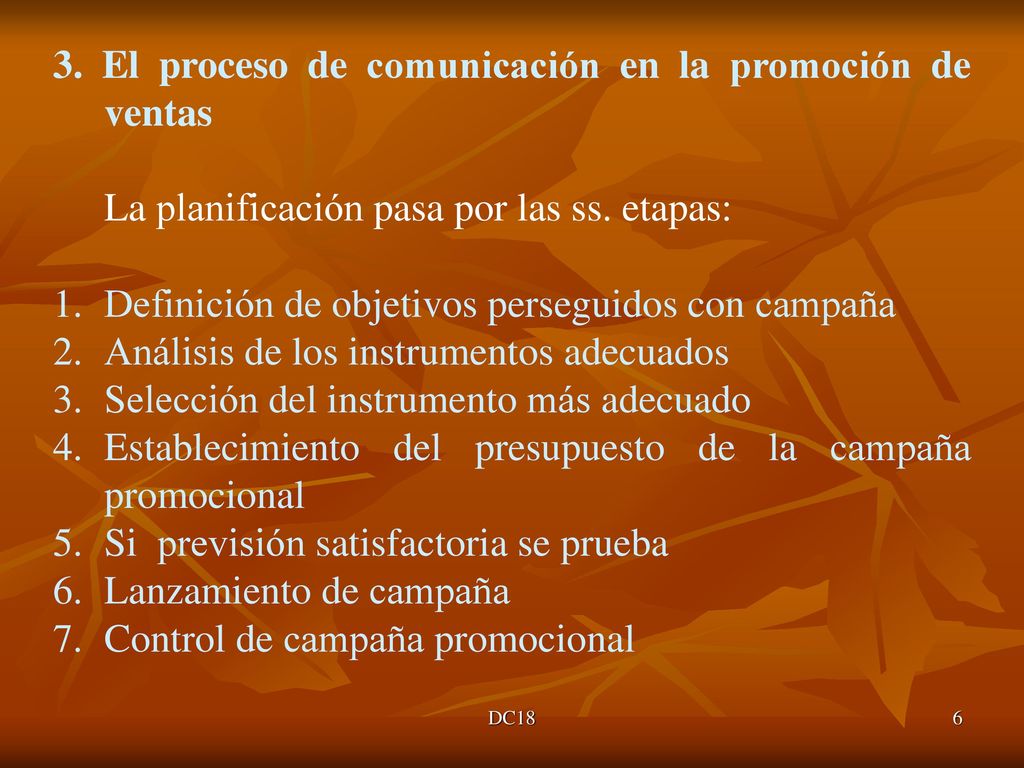 3. El proceso de comunicación en la promoción de ventas
