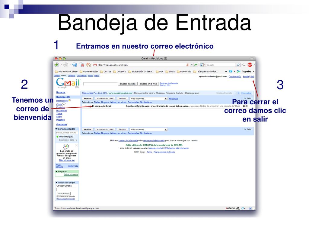 Bandeja de Entrada Entramos en nuestro correo electrónico