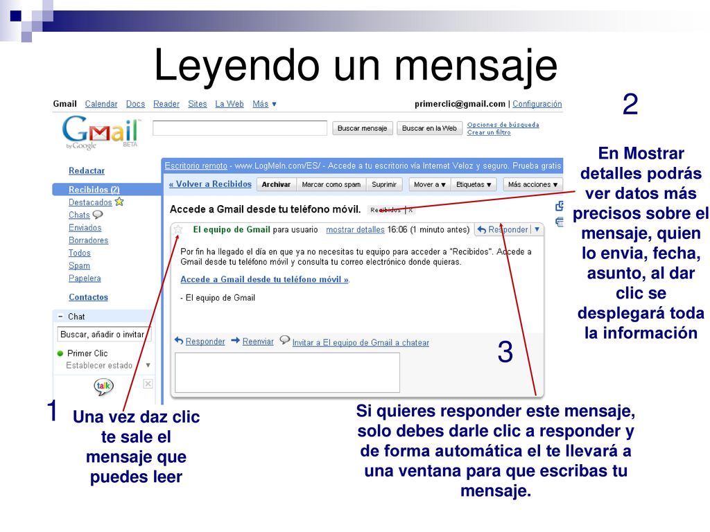 Una vez daz clic te sale el mensaje que puedes leer