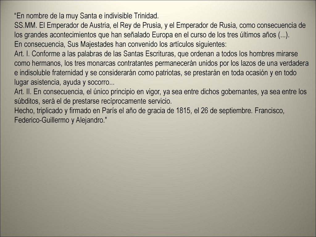 En nombre de la muy Santa e indivisible Trinidad. SS. MM