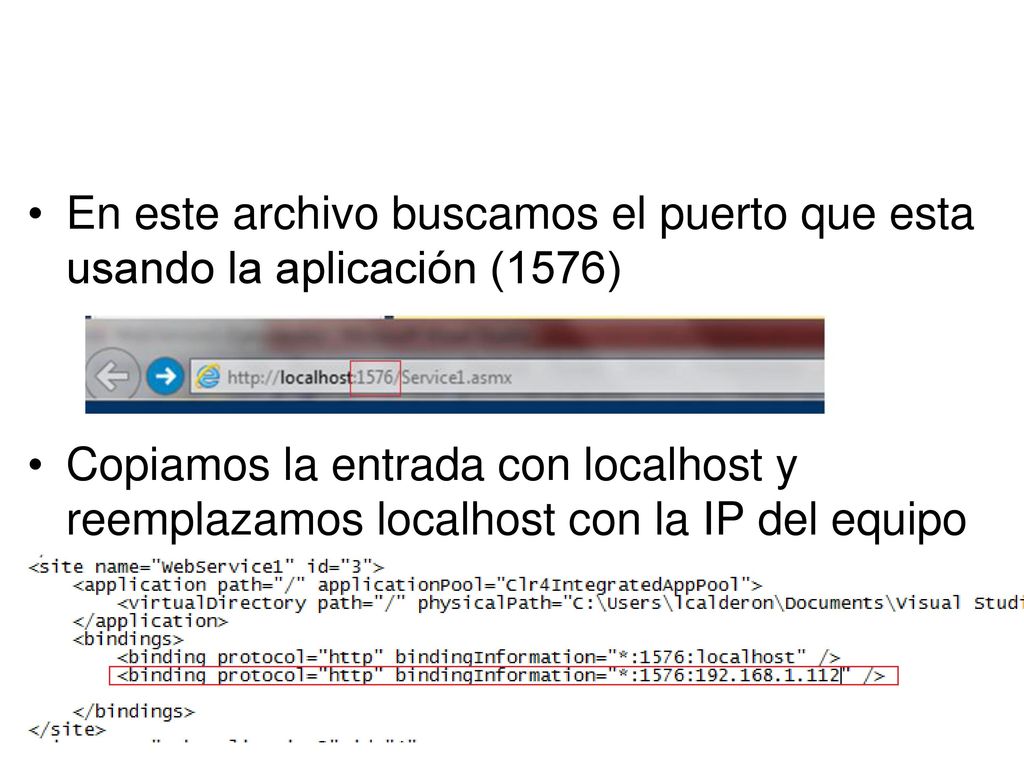En este archivo buscamos el puerto que esta usando la aplicación (1576)