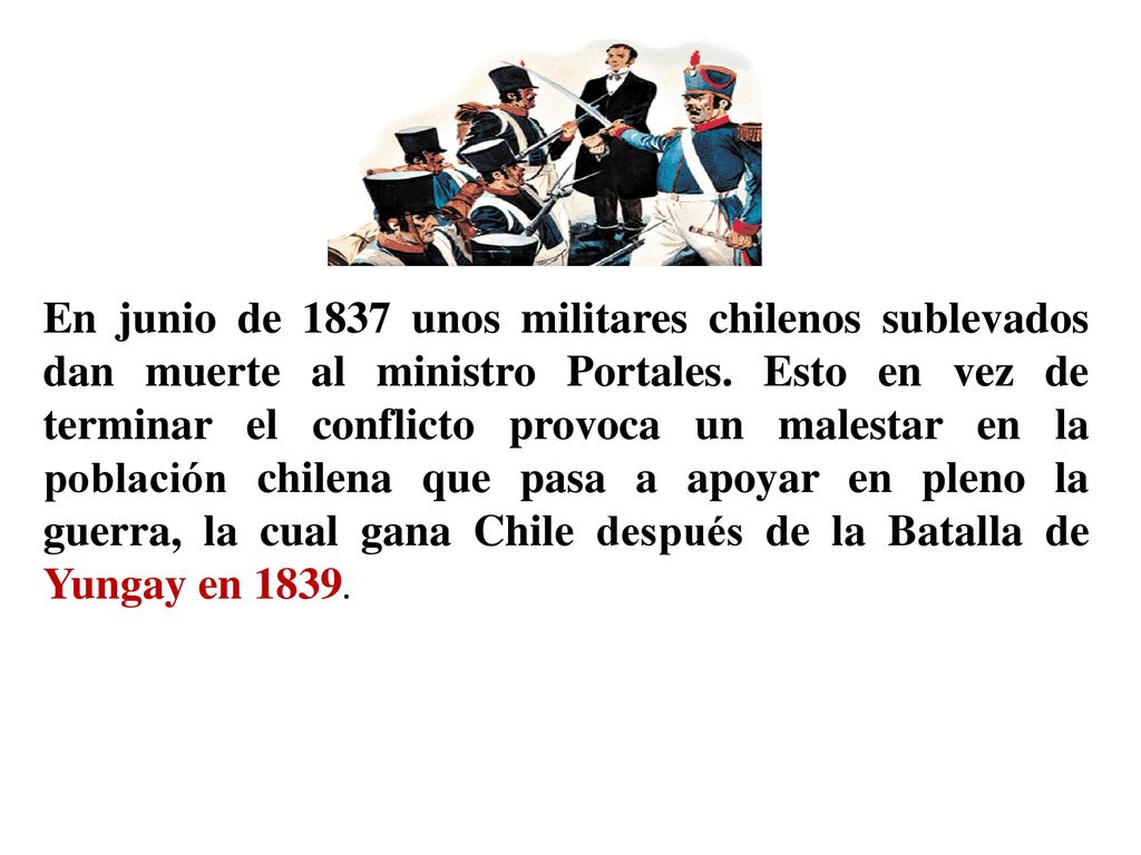 En junio de 1837 unos militares chilenos sublevados dan muerte al ministro Portales.
