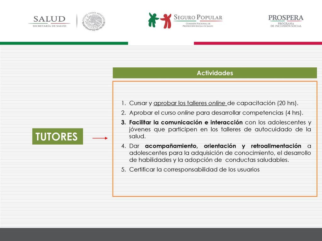 Actividades Cursar y aprobar los talleres online de capacitación (20 hrs). Aprobar el curso online para desarrollar competencias (4 hrs).