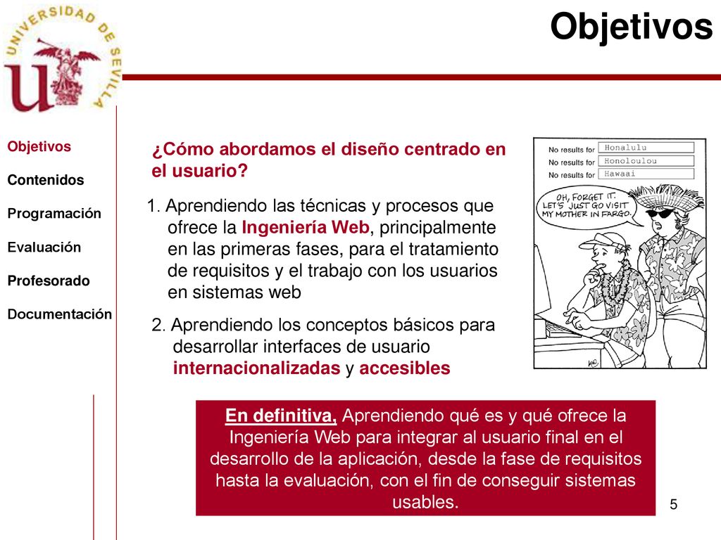 Objetivos ¿Cómo abordamos el diseño centrado en el usuario