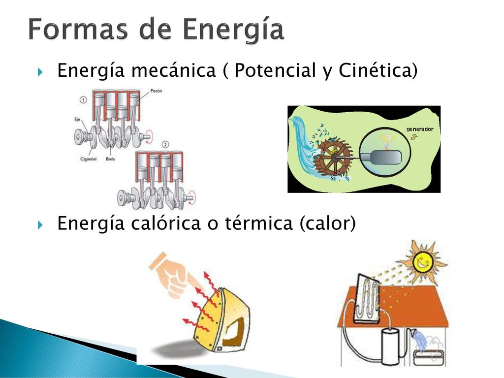 Formas de Energía Energía mecánica ( Potencial y Cinética)