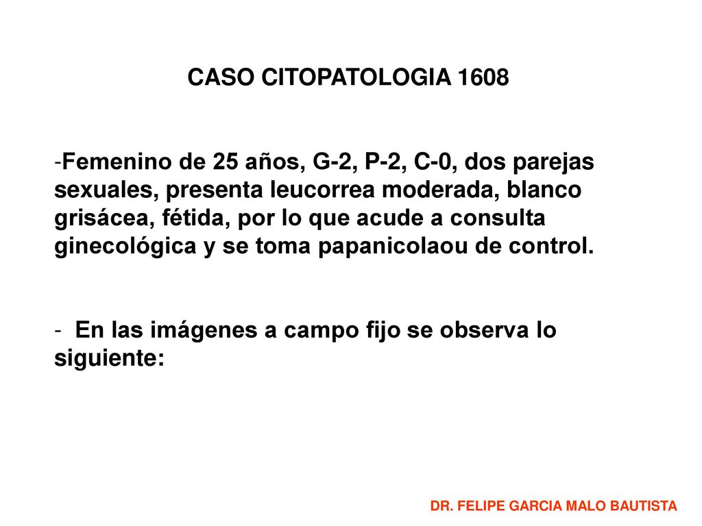 En las imágenes a campo fijo se observa lo siguiente: