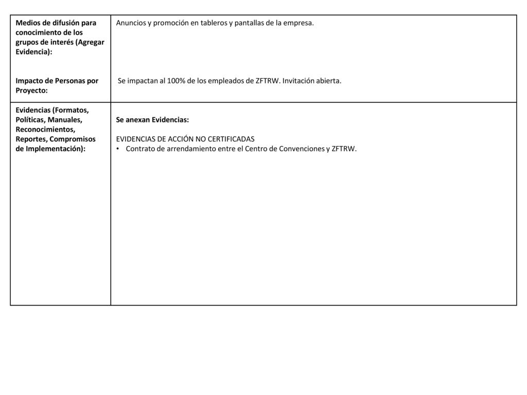 Medios de difusión para conocimiento de los grupos de interés (Agregar Evidencia):
