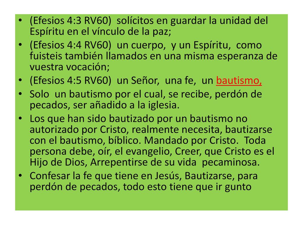 (Efesios 4:3 RV60) solícitos en guardar la unidad del Espíritu en el vínculo de la paz;