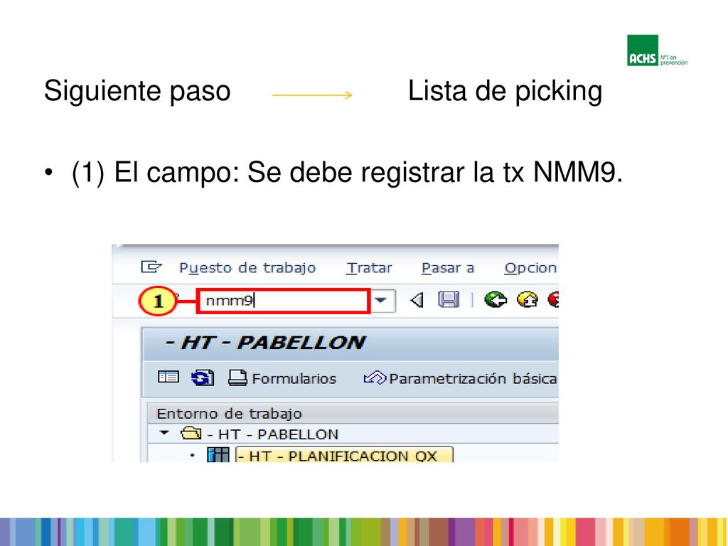 Siguiente paso Lista de picking