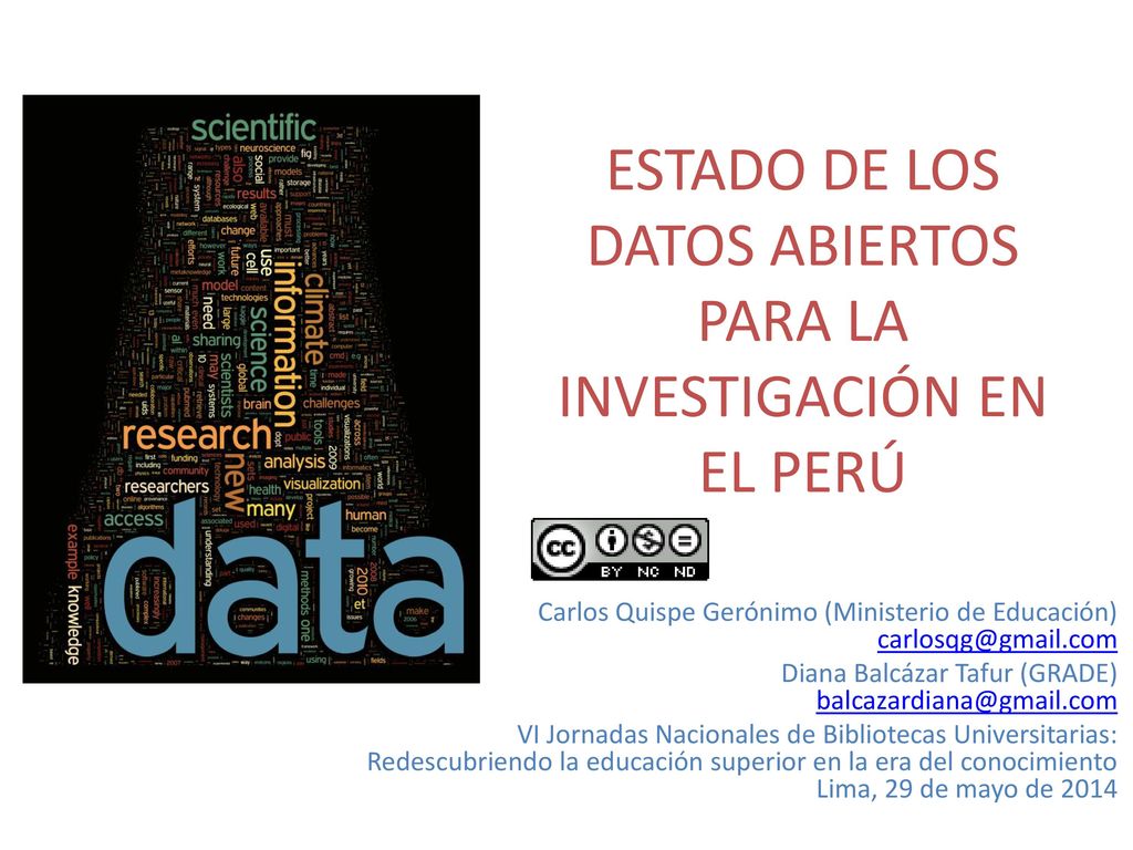 ESTADO DE LOS DATOS ABIERTOS PARA LA INVESTIGACIÓN EN EL PERÚ