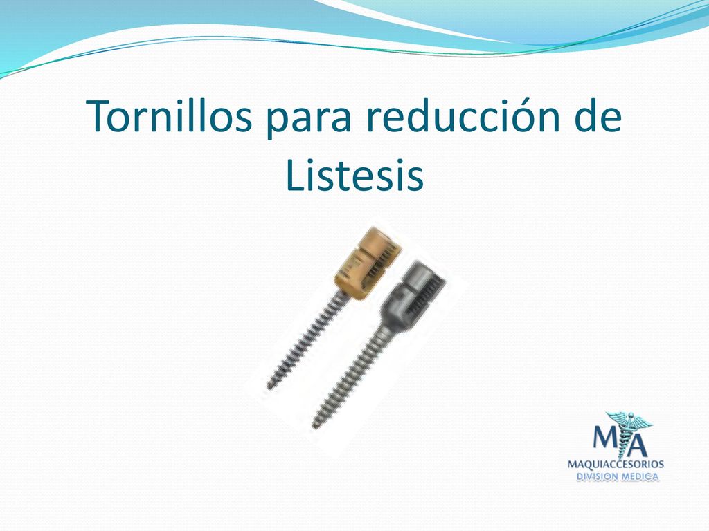 Tornillos para reducción de Listesis
