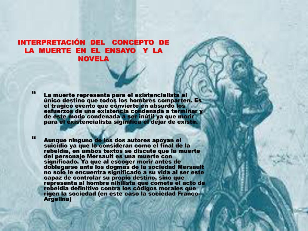 INTERPRETACIÓN DEL CONCEPTO DE LA MUERTE EN EL ENSAYO Y LA NOVELA