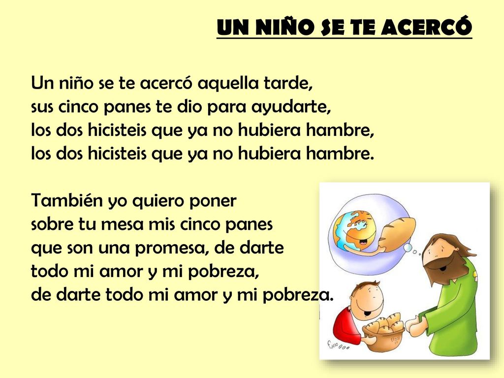 UN NIÑO SE TE ACERCÓ Un niño se te acercó aquella tarde,