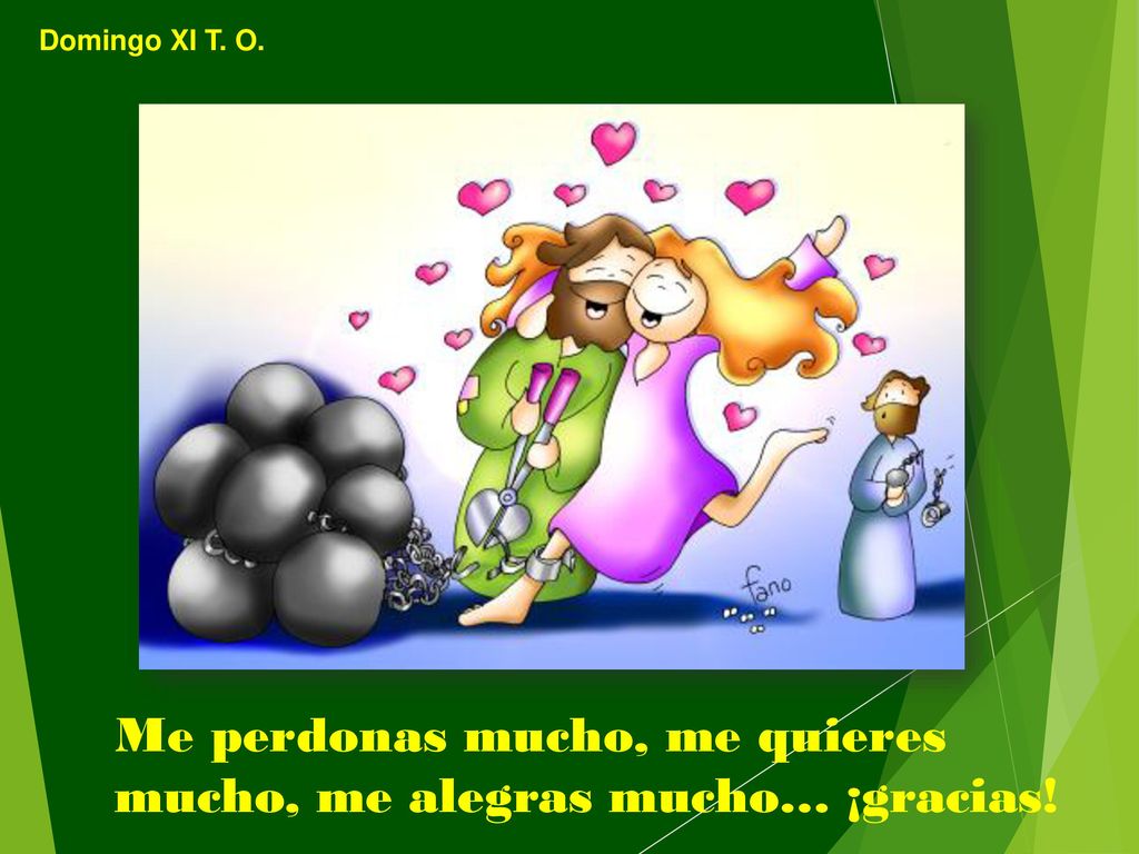 Me perdonas mucho, me quieres mucho, me alegras mucho… ¡gracias!