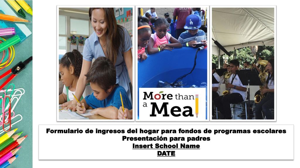 Formulario de ingresos del hogar para fondos de programas escolares