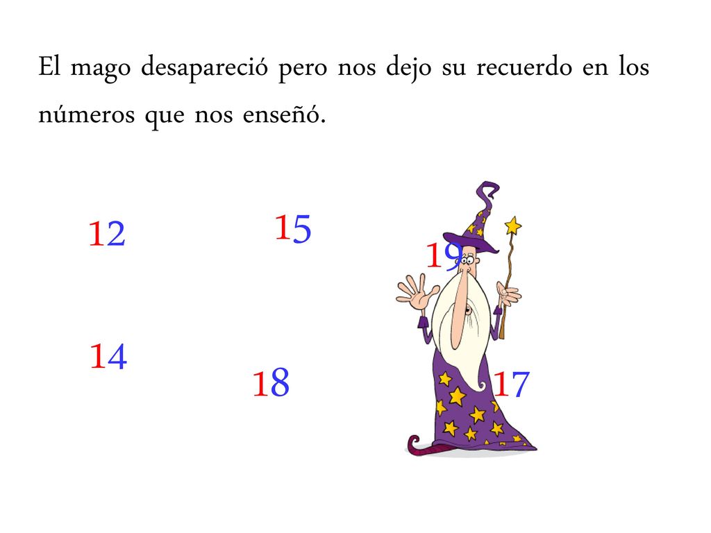 El mago desapareció pero nos dejo su recuerdo en los números que nos enseñó.