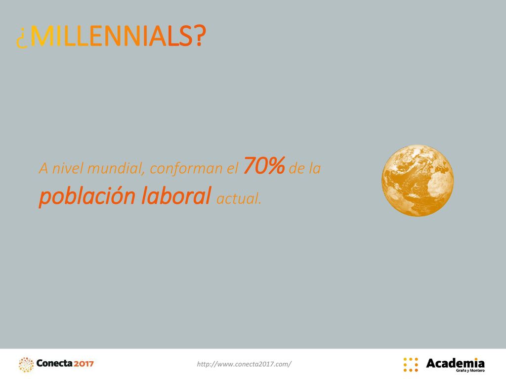 ¿MILLENNIALS A nivel mundial, conforman el 70% de la población laboral actual.