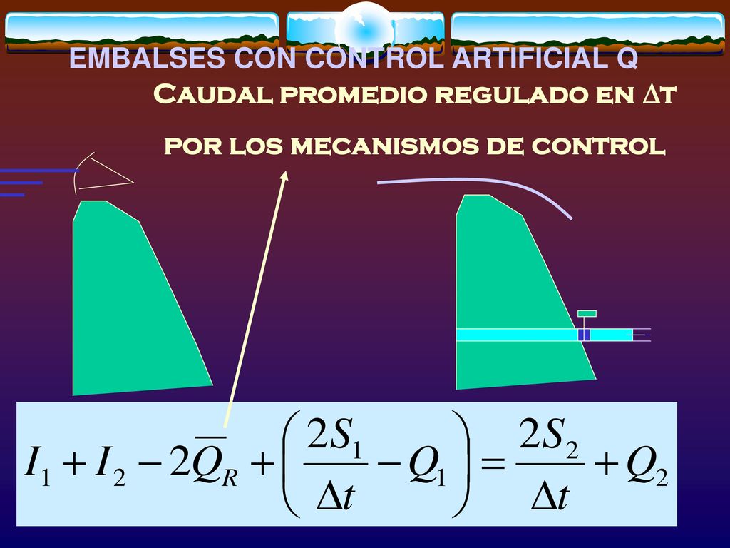 Caudal promedio regulado en Dt por los mecanismos de control