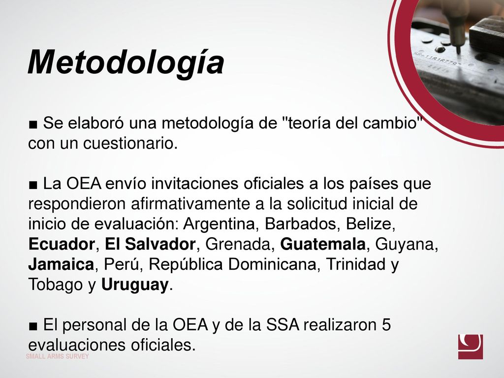 Metodología ■ Se elaboró una metodología de teoría del cambio con un cuestionario.