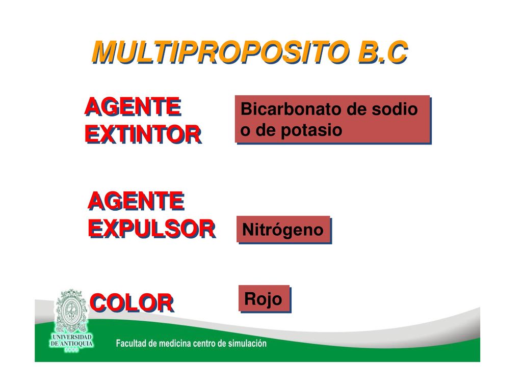 MULTIPROPOSITO B.C AGENTE EXTINTOR AGENTE EXPULSOR COLOR