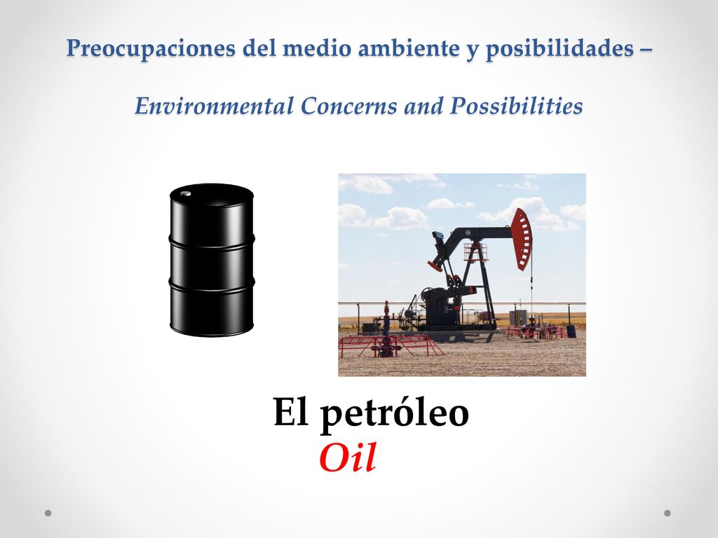 Preocupaciones del medio ambiente y posibilidades – Environmental Concerns and Possibilities