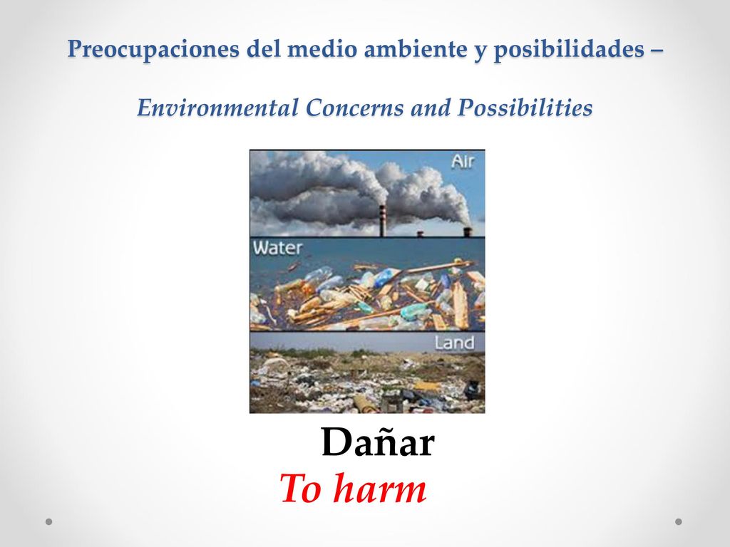 Preocupaciones del medio ambiente y posibilidades – Environmental Concerns and Possibilities